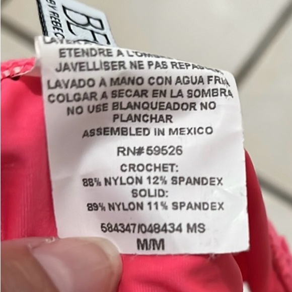 Becca Pink Crochet Bikini, size medium - Picture 12 of 12